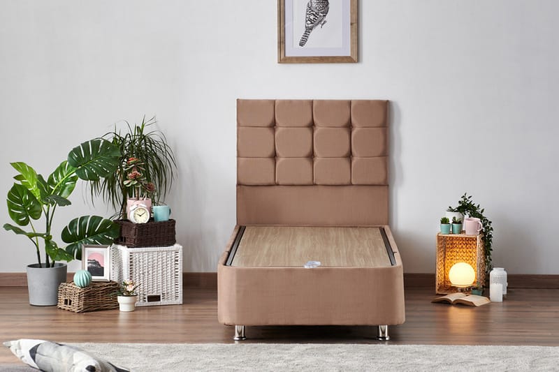 Adilen Kontinentalsäng 120x200 cm - Ljusbrun - Möbler - Säng - Komplett sängpaket
