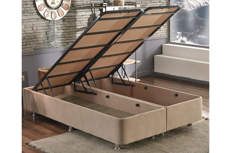 Adilen Kontinentalsäng 180x200 cm - Ljusbrun - Möbler - Säng - Enkelsäng