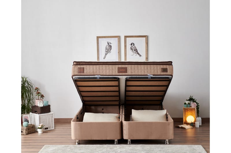 Adilen Kontinentalsäng 180x200 cm - Ljusbrun - Möbler - Säng - Enkelsäng