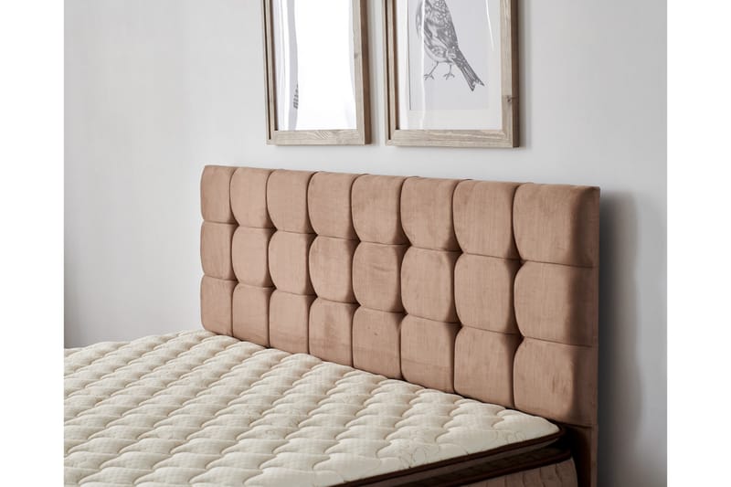 Adilen Kontinentalsäng 90x200 cm - Ljusbrun - Möbler - Säng - Komplett sängpaket