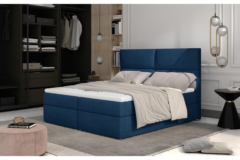 Amberan Sängpaket 160x200 cm - Blå - Komplett sängpaket