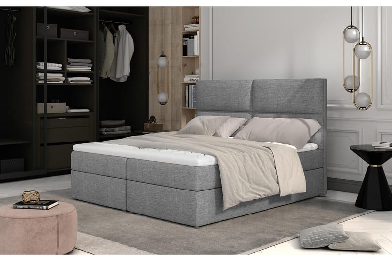 Amberan Sängpaket 160x200 cm - Grå - Möbler - Säng - Komplett sängpaket