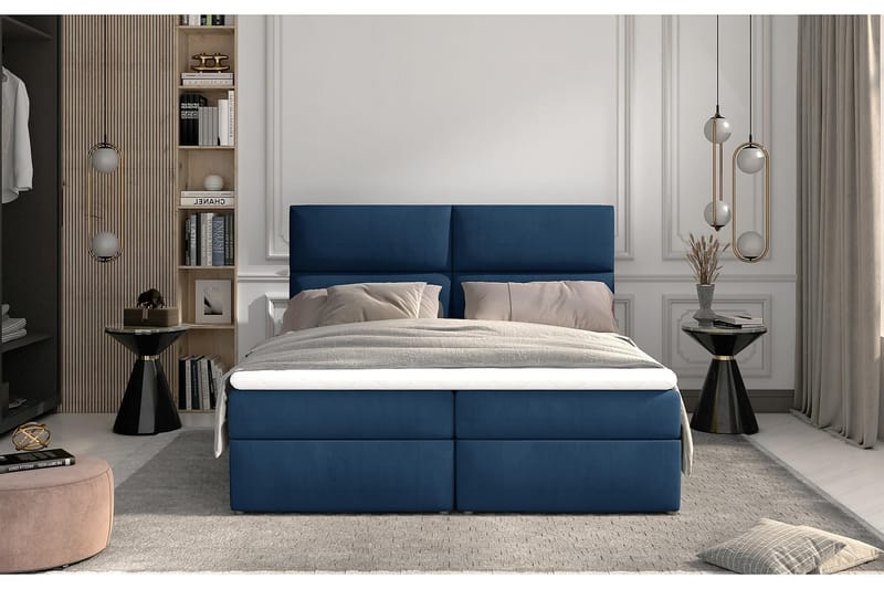 Amberan Sängpaket 180x200 cm - Blå - Komplett sängpaket
