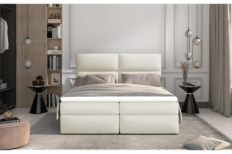 Amberan Sängpaket 180x200 cm - Läder/Beige - Möbler - Säng - Komplett sängpaket