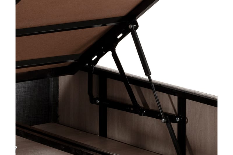 Argentu Kontinentalsäng 140x190 cm - Grå - Komplett sängpaket - Sängar med förvaring