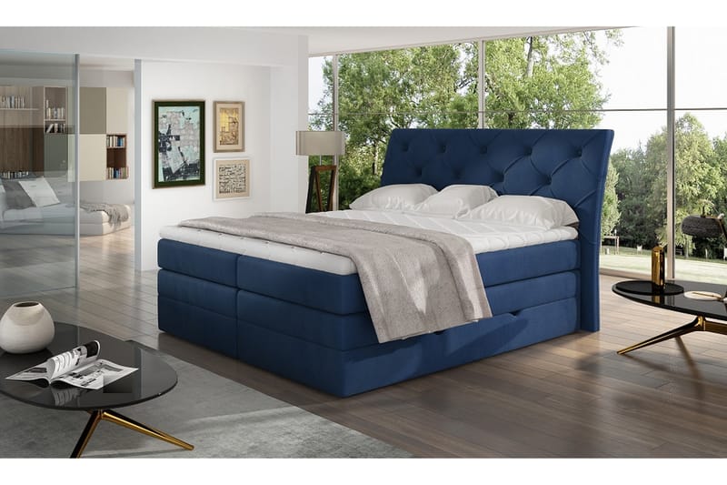 Bellamir Sängpaket 140x200 cm - Blå - Komplett sängpaket