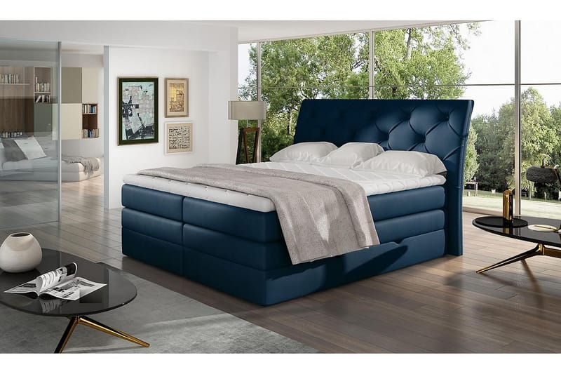 Bellamir Sängpaket 160x200 cm - Blå - Komplett sängpaket
