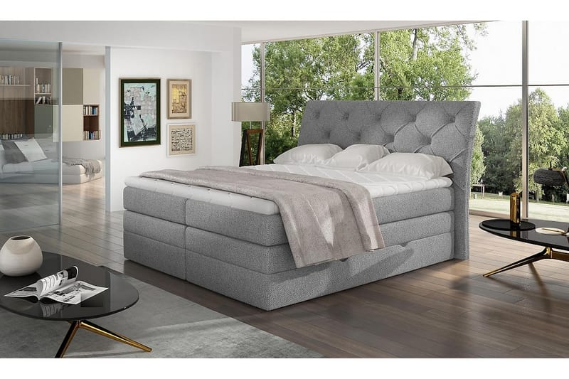 Bellamir Sängpaket 160x200 cm - Grå - Möbler - Säng - Komplett sängpaket