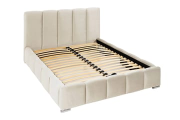 Cleaton Bubblig Sängram 180x200 cm med Förvaring HVILA Pocketresårmadrass och Bäddmadrass i Polysterskum med Tvättbar klädsel - Beige/Vit - Möbler - Säng - Komplett sängpaket