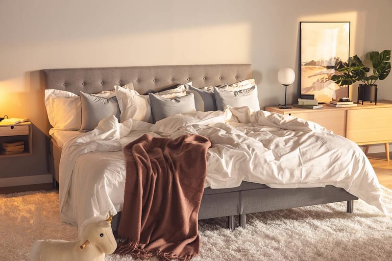 Ella Familjesäng 240x200  cm - (+Fler val) Ljusgrå - Möbler - Säng - Kontinentalsäng