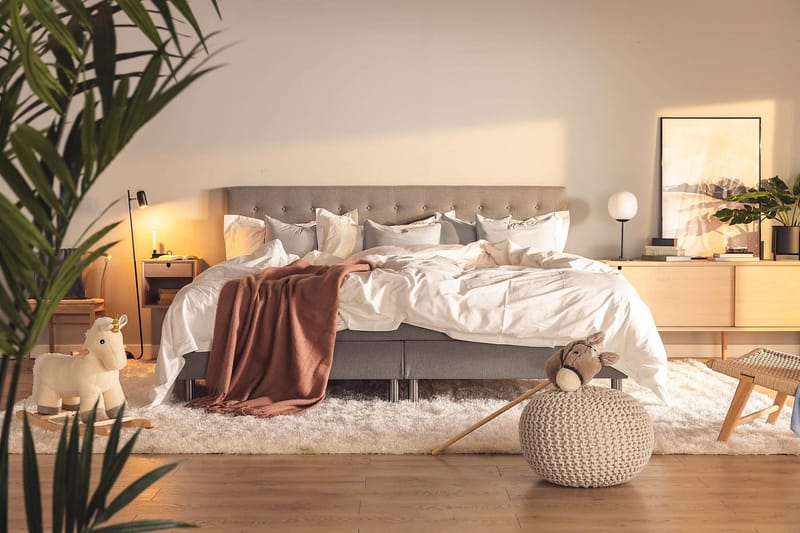 Ella Familjesäng 240x200  cm - (+Fler val) Ljusgrå - Möbler - Säng - Kontinentalsäng