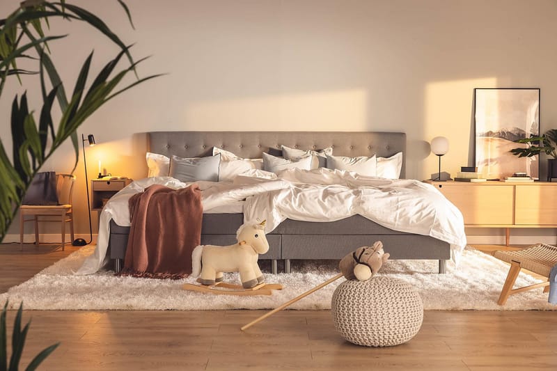 Ella Familjesäng 280x200  cm - (+Fler val) Ljusgrå - Möbler - Säng - Kontinentalsäng