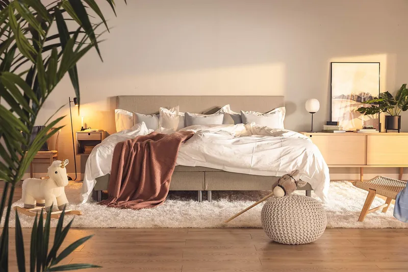 Ella Familjesäng Sängpaket 240x210  cm - (+Fler val) Mullvad - Möbler - Säng - Kontinentalsäng