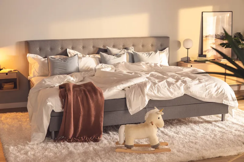 Ella Familjesäng Sängpaket 280x200  cm - (+Fler val) Ljusgrå - Möbler - Säng - Kontinentalsäng