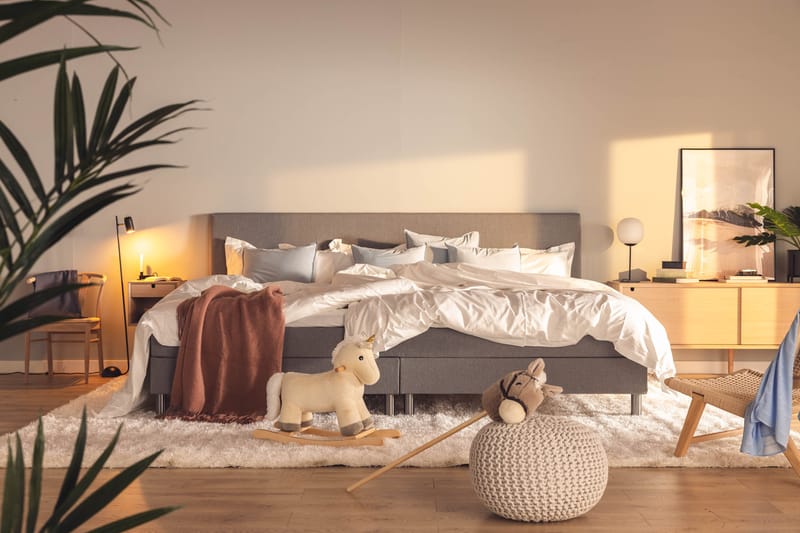Ella Familjesäng Sängpaket 280x200  cm - (+Fler val) Ljusgrå - Möbler - Säng - Kontinentalsäng