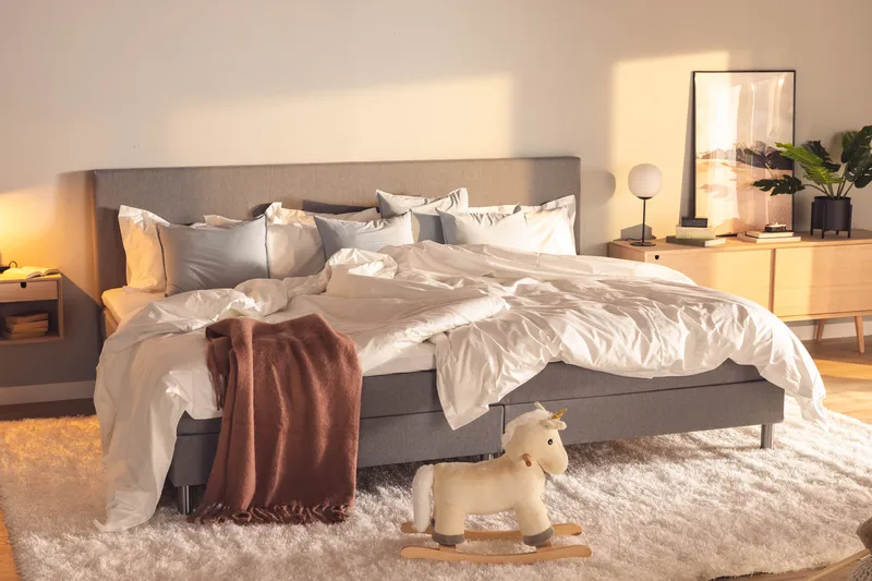 Ella Familjesäng Sängpaket 280x200  cm - (+Fler val) Ljusgrå - Möbler - Säng - Kontinentalsäng