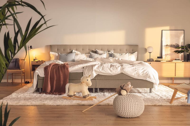 Ella Familjesäng Sängpaket 280x210  cm - (+Fler val) Mullvad - Möbler - Säng - Kontinentalsäng