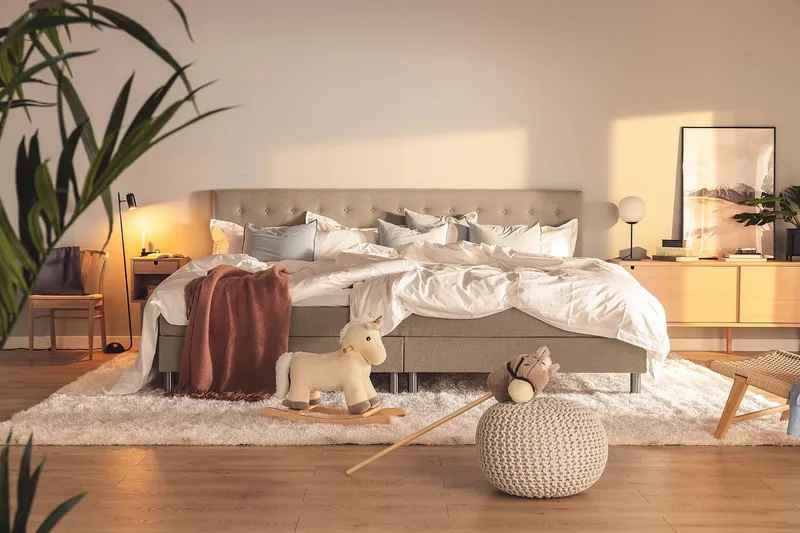 Ella Familjesäng Sängpaket 280x210  cm - (+Fler val) Mullvad - Möbler - Säng - Kontinentalsäng