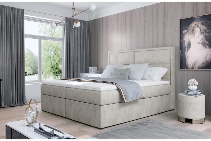 Emeron Sängpaket 140x200 cm - Beige - Möbler - Säng - Komplett sängpaket