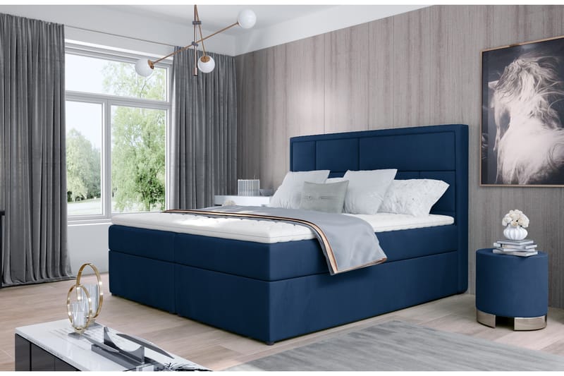 Emeron Sängpaket 140x200 cm - Blå - Komplett sängpaket