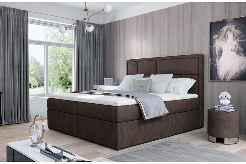 Emeron Sängpaket 140x200 cm - Brun - Komplett sängpaket