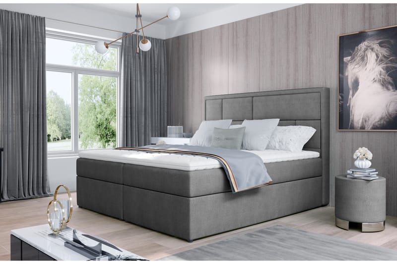 Emeron Sängpaket 140x200 cm - Grå - Möbler - Säng - Komplett sängpaket