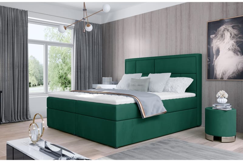 Emeron Sängpaket 140x200 cm - Grön - Komplett sängpaket