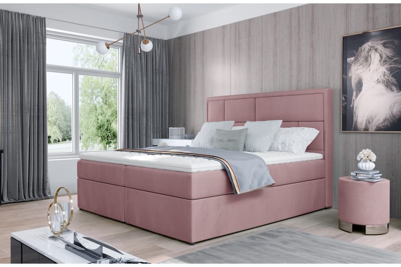 Emeron Sängpaket 140x200 cm - Ljusrosa - Komplett sängpaket