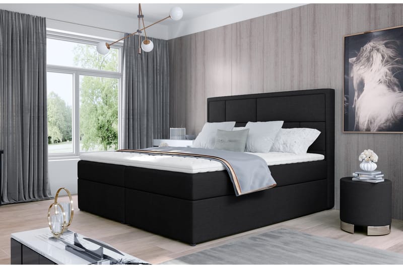 Emeron Sängpaket 140x200 cm - Svart - Komplett sängpaket