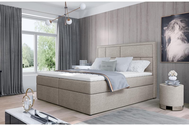 Emeron Sängpaket 160x200 cm - Beige - Möbler - Säng - Komplett sängpaket