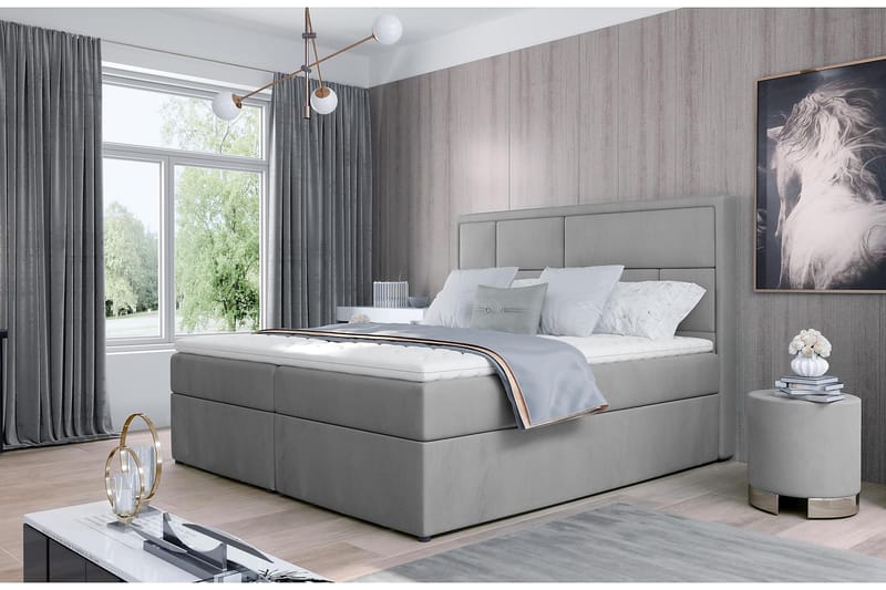 Emeron Sängpaket 160x200 cm - Grå - Möbler - Säng - Komplett sängpaket