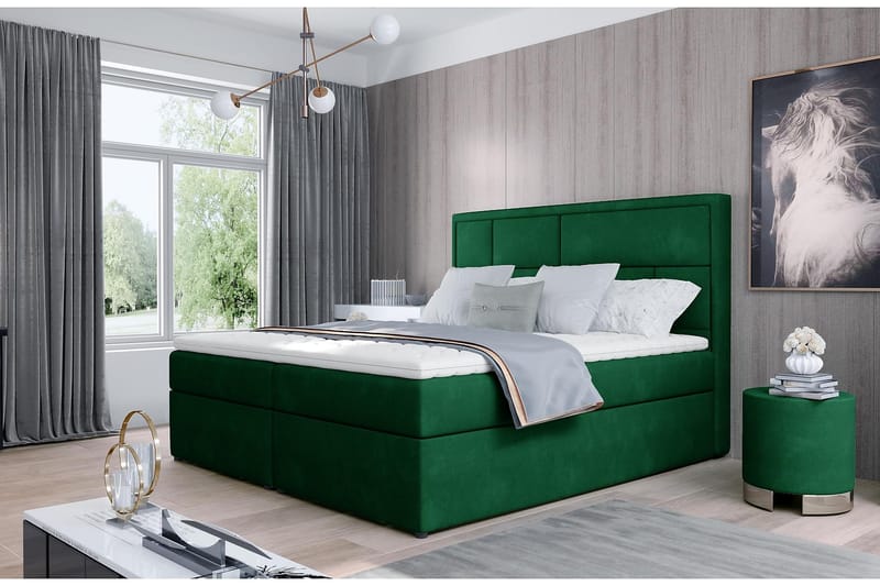 Emeron Sängpaket 160x200 cm - Grön - Komplett sängpaket