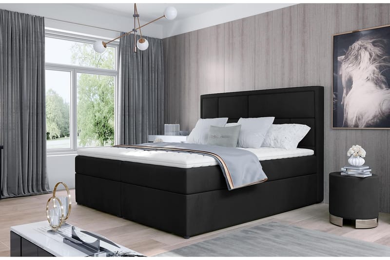 Emeron Sängpaket 160x200 cm - Svart - Komplett sängpaket