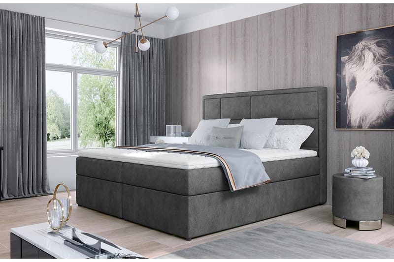 Emeron Sängpaket 180x200 cm - Grå - Möbler - Säng - Komplett sängpaket