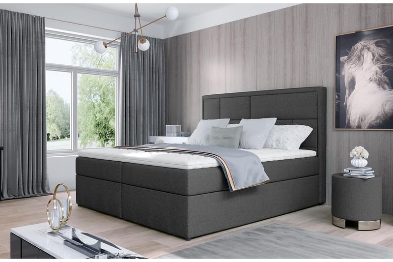Emeron Sängpaket 180x200 cm - Grå - Möbler - Säng - Komplett sängpaket