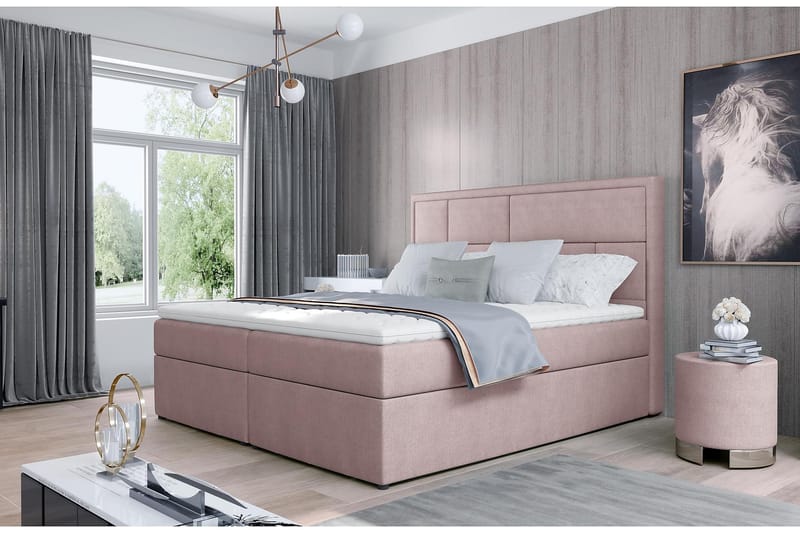 Emeron Sängpaket 180x200 cm - Ljusrosa - Möbler - Säng - Komplett sängpaket