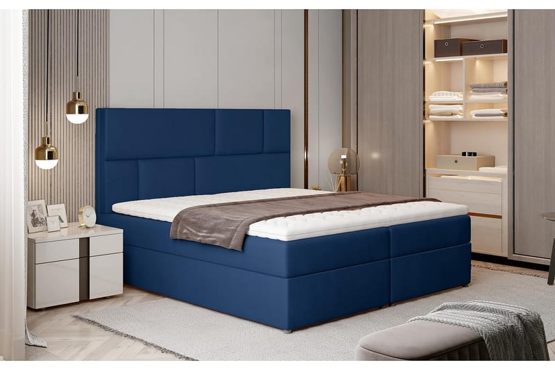 Forenca Sängpaket 160x200 cm - Blå - Komplett sängpaket