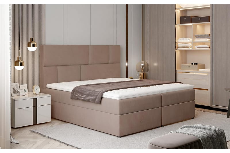 Forenca Sängpaket 180x200 cm - Ljusbrun - Komplett sängpaket
