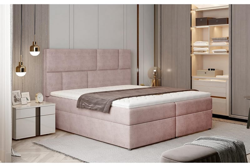 Forenca Sängpaket 180x200 cm - Ljusrosa - Komplett sängpaket