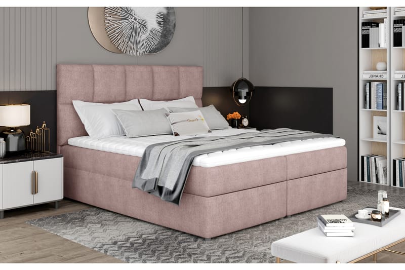 Glossa Sängpaket 140x200 cm - Ljusrosa - Komplett sängpaket