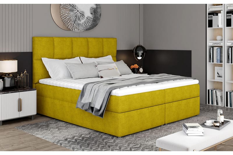 Glossa Sängpaket 160x200 cm - Gul - Möbler - Säng - Komplett sängpaket
