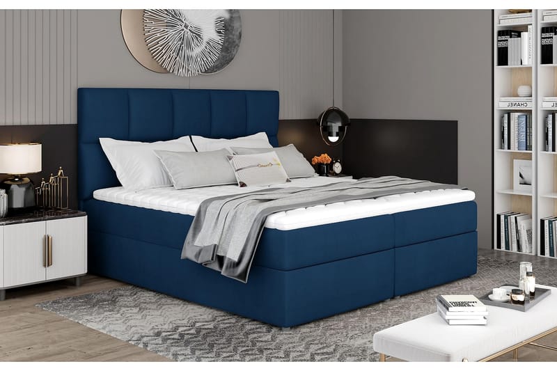 Glossa Sängpaket 180x200 cm - Blå - Komplett sängpaket
