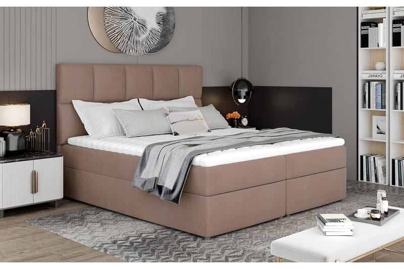Glossa Sängpaket 180x200 cm - Ljusbrun - Komplett sängpaket