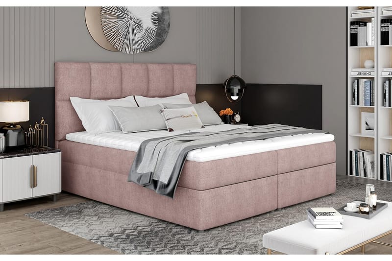Glossa Sängpaket 180x200 cm - Ljusrosa - Komplett sängpaket