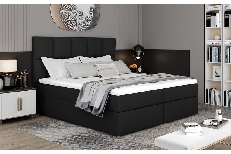 Glossa Sängpaket 180x200 cm - Svart - Komplett sängpaket