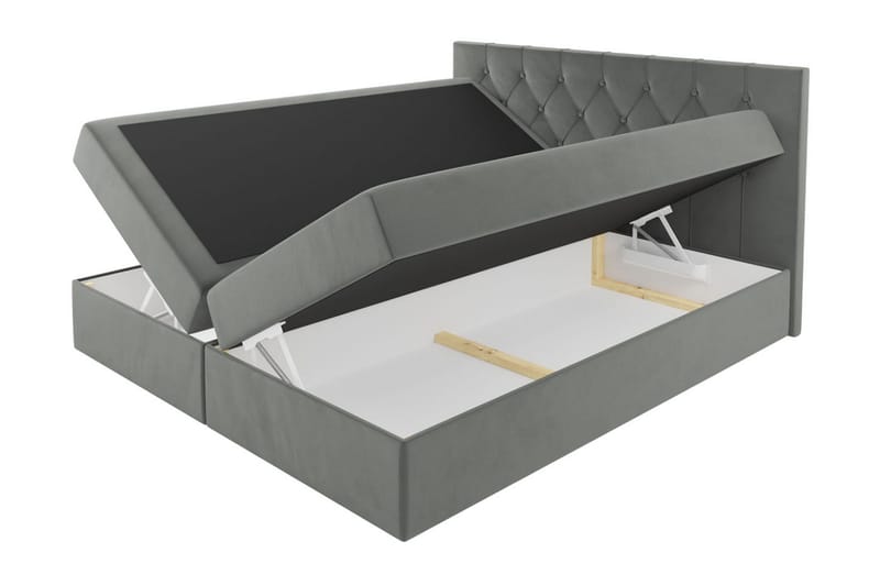 Jitendera Sängpaket Kontinentalsäng 140x200 cm med Förvaring - Svart - Möbler - Säng - Komplett sängpaket