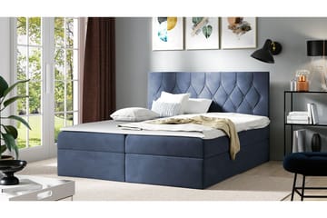 Jitendera Sängpaket Kontinentalsäng 160x200 cm med Förvaring - Blå - Möbler - Säng - Komplett sängpaket