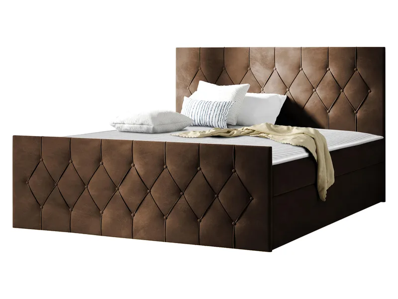 Jitendra Sängpaket Kontinentalsäng 140x200 cm med Förvaring - Brun - Möbler - Säng - Komplett sängpaket