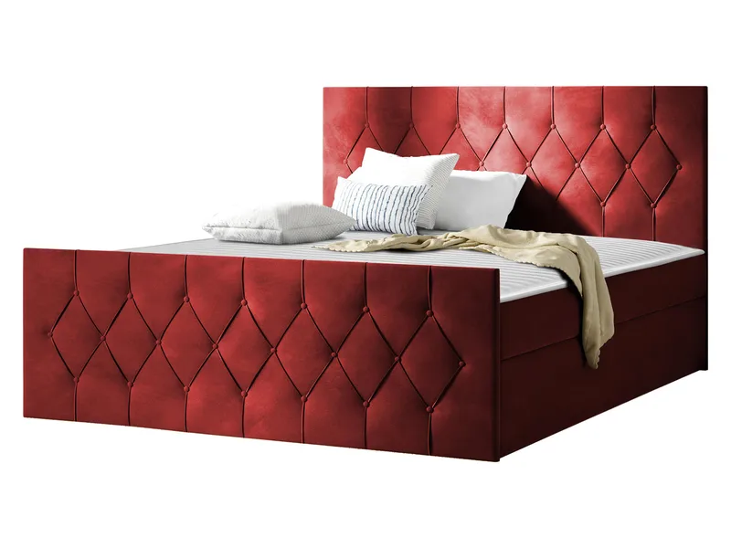 Jitendra Sängpaket Kontinentalsäng 180x200 cm med Förvaring - Röd - Möbler - Säng - Komplett sängpaket