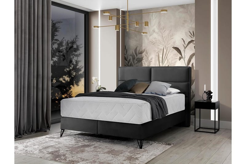Kasyap Sängpaket Ramsäng 140x200 cm - Grå - Möbler - Säng - Komplett sängpaket